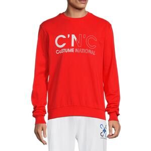 CoSTUME National Red White Logo Sweatshirt S NEW Cotton Crewneck Pullover CNC